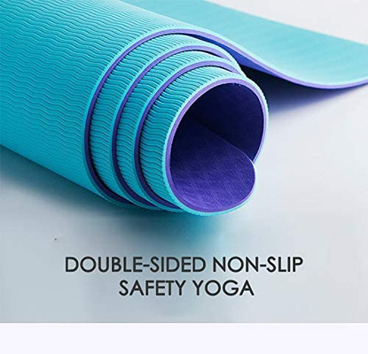 علامة خاصة TPE Rubber Gym Yoga Mat Anti Tear and Non Slip 6mm