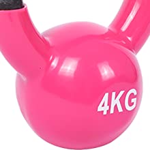 الوردي الجسم الصلبة الحديد الزهر تدريب القوة Kettlebell للتمارين الرياضية المنزلية 5