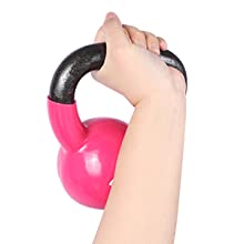 الوردي الجسم الصلبة الحديد الزهر تدريب القوة Kettlebell للتمارين الرياضية المنزلية 9