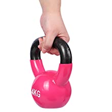 الوردي الجسم الصلبة الحديد الزهر تدريب القوة Kettlebell للتمارين الرياضية المنزلية 10